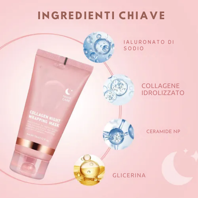 Maschera facciale al collagene