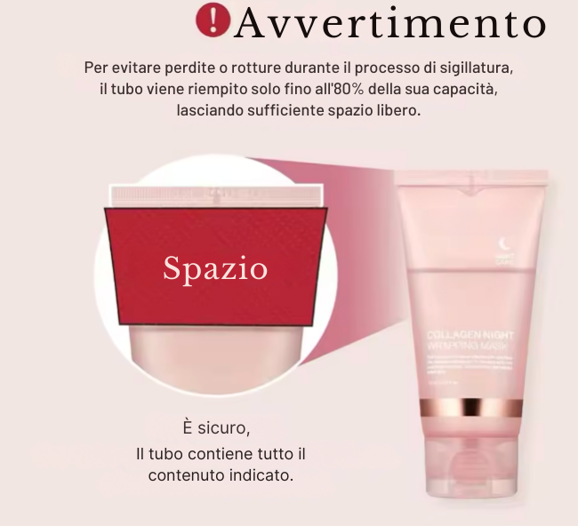 Maschera facciale al collagene